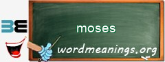 WordMeaning blackboard for moses